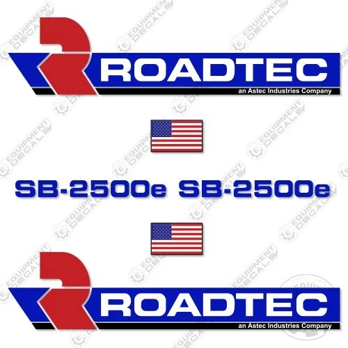 Roadtec SB-2500E Decal Kit Asphalt Paver Equipment Decals