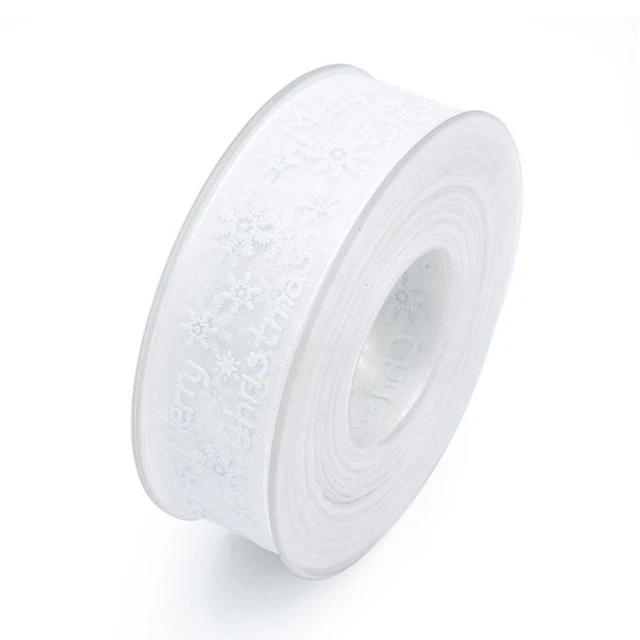 2x Geschenk Verpackung Band Schneeflocke Grosgrain-Band Diy Handwerk Band 12