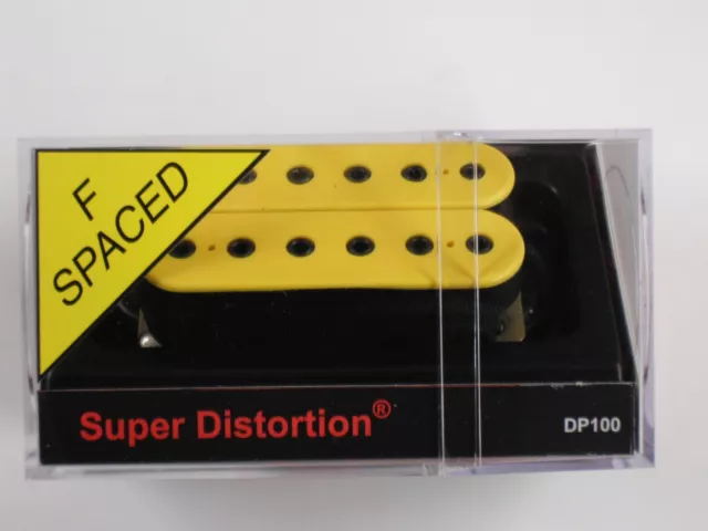 DiMarzio F-spaced Super Distortion Bridge Yellow W/Black Poles DP 100