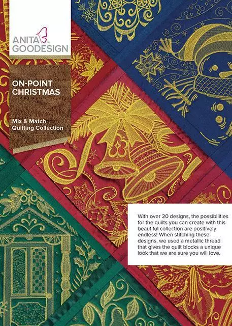 On-Point Christmas Anita Goodesign Embroidery Machine Design CD NEW