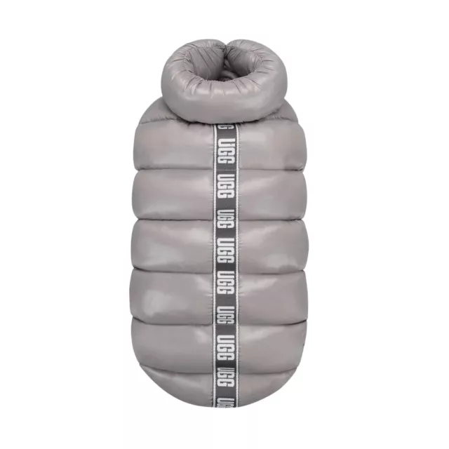 UGG® Small Pet Puffer Coat Jacket in Seal Grey NEW
