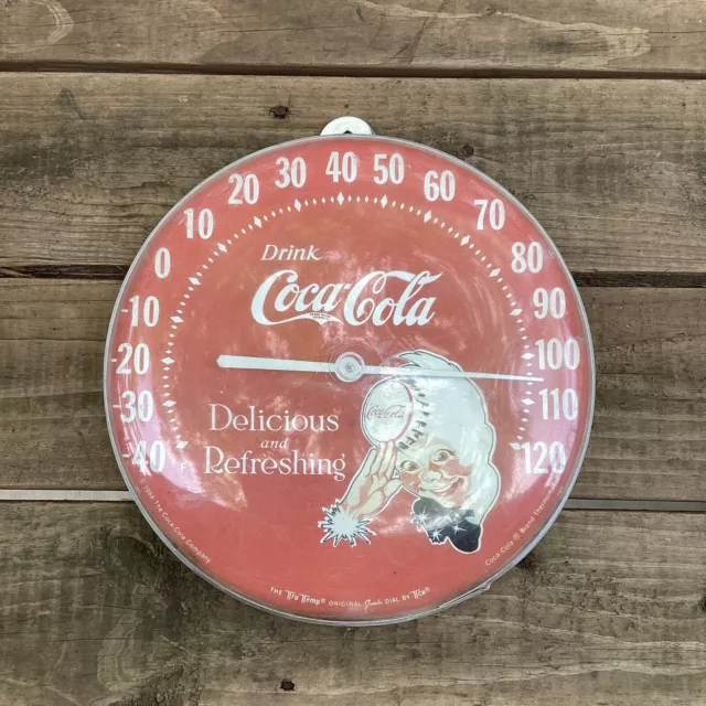 Coke Coca Cola Thermometer 12” Delicious Refreshing 1984 - READ
