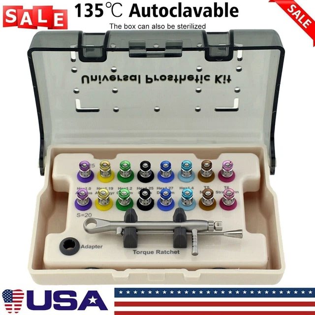 UNIVERSAL DENTAL IMPLANT Kit Abutment Ratchet Torque Wrench 1570Ncm