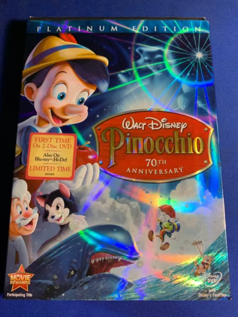 Walt Disney’s Pinocchio (DVD) 70th Anniversary Platinum ……….BRAND NEW & SEALED!