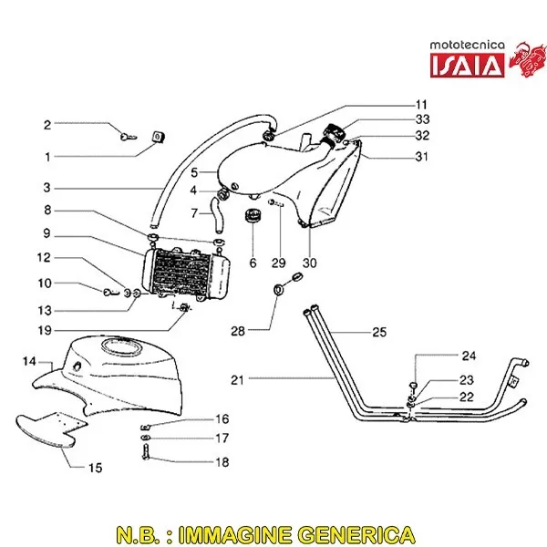 TUBO COLLEGAMENTO RADIATORE ORIGINALE PIAGGIO ZIP/NRG 50cc  57309R