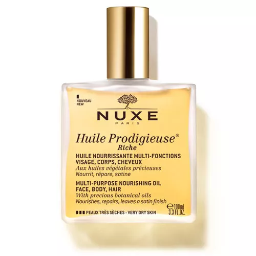 Nuxe Prodigieuse Riche Huile Sec Nourrissante Visage Corps Cheveux Huile 100ml