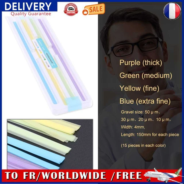 60pcs Teeth Grinding Materials Fine Oral Care Resin Teeth Abrasive Cleaning Tool