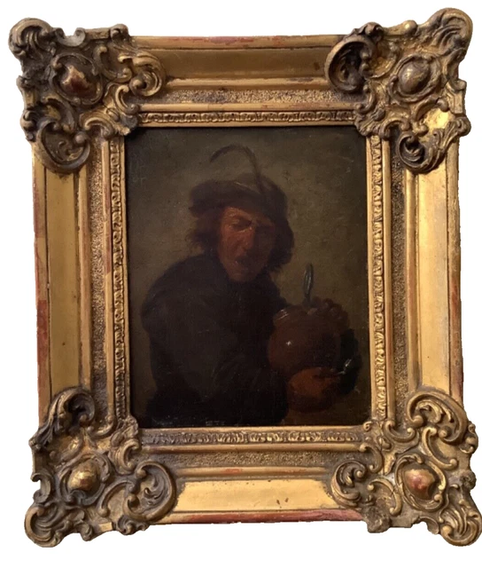 18th /19th Century Follower ADRIAEN VAN OSTADE Man Portrait DUTCH OLD MASTER Oil