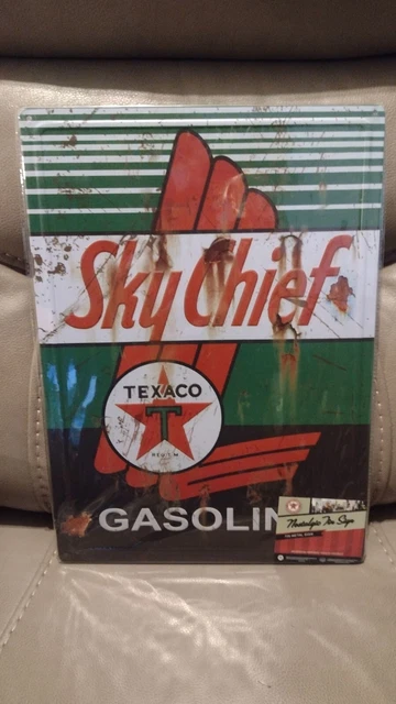 12"X17" METAL SIGN TEXACO GASOLINE  Sky Chief