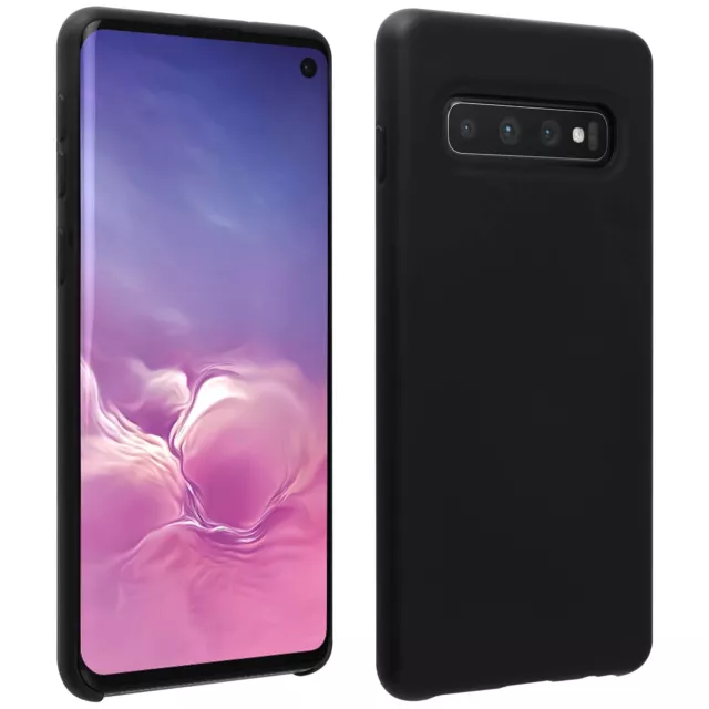 Coque pour Samsung Galaxy S10 Silicone Semi-rigide Mat Finition Soft Touch noir