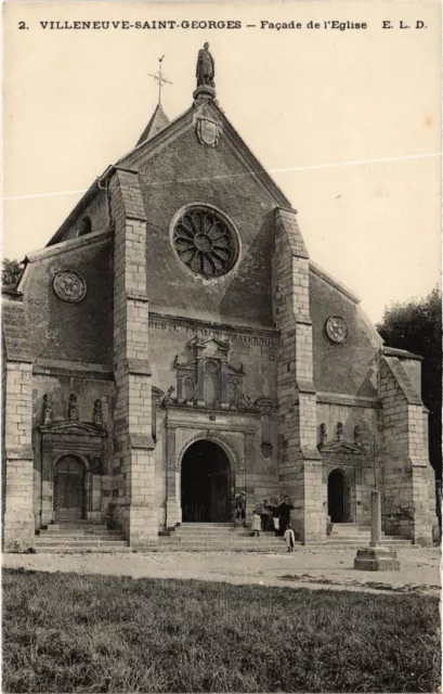 CPA Villeneuve St Georges Facade de l'Eglise (1346760)