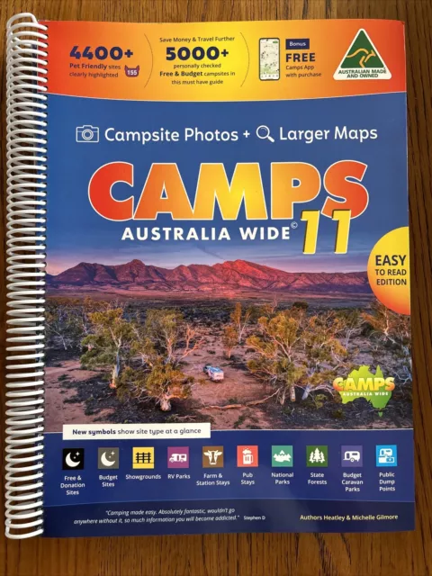 Hema Camps Australia Wide 11 Spiral Easy Read B4 With Camp Snaps