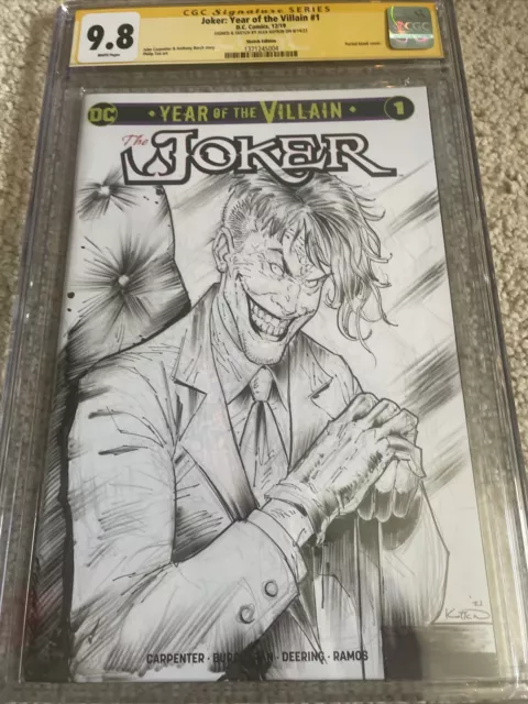 DC Joker Year of the Villain #1 Signed & Original Art Sketched Kotkin CGC 9.8 SS