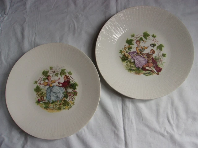ANCIENNE ASSIETTE CERANORD Watteau scène galante Saint Amand