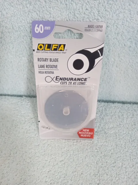 OLFA 60mm Endurance Rotary Replacement Blade, 2pk