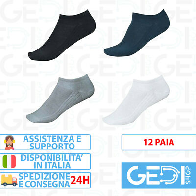 MISTO 60 PAIA CALZINI FANTASMINI UOMO DONNA ALLA CAVIGLIA IN COTONE MISURA 35/40 40/46 