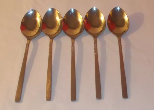 Viners Love Story Teaspoons x 5 Made In Sheffield