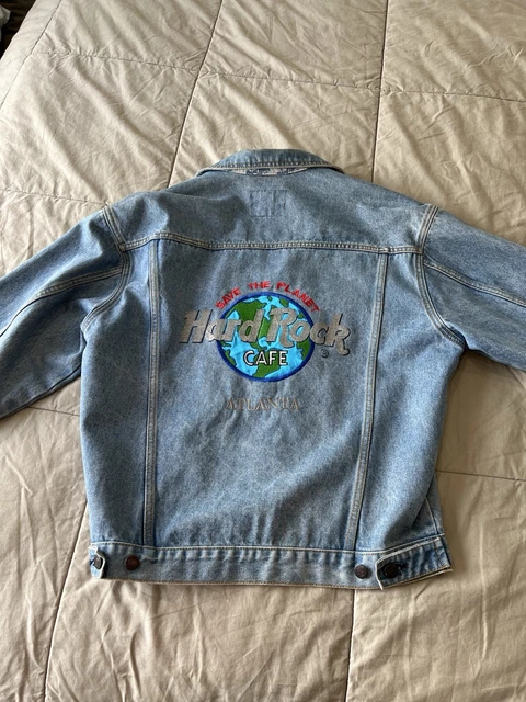 Veste Denim Hard Rock Cafe San Diego Vintage - Brodée 'Save The Planet', Taille L