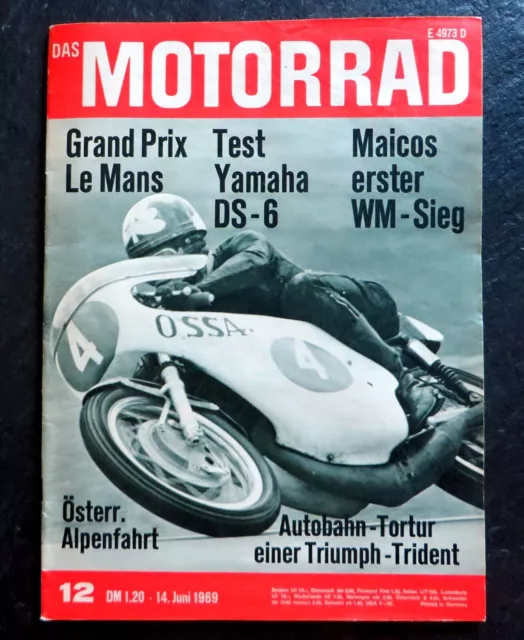 Das Motorrad 12/69 GP Frankreich/Italien, Test Triumph Trident, Zündapp 50-Motor