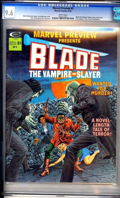 MARVEL PREVIEW 3 CGC 9.6 1 of 11 BLADE VAMPIRE SLAYER 1st appearance Jamal Afari