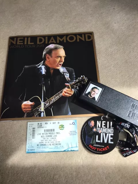 NEIL DIAMOND World Tour 2011 Souvenir Programme, VIP Memorabilia Bundle Pristine