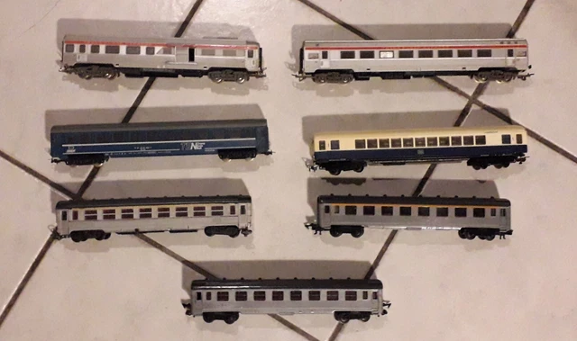 Lot De 5 Wagons Divers JEP HO – Plastique – Echelle 1/87 – Occasion