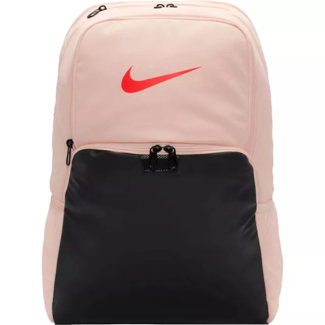 Nike Brasilia 9.5 XL Training Backpack, Guava Ice/Black/Bright Crimson