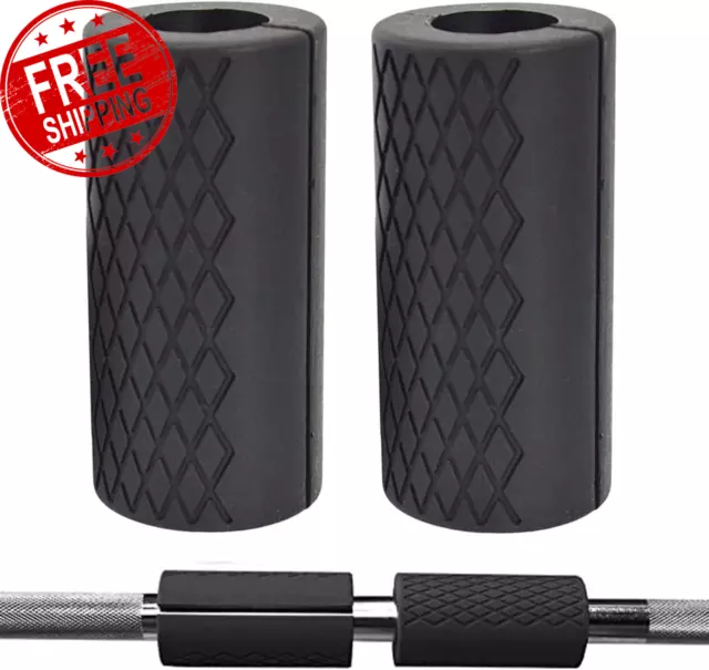 Grip Fat Bar, 1 Pair Dumbbell Fat Barbell Grips, Thick Bar Grips for Weightlifti