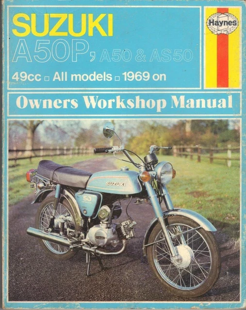 SUZUKI AP50,A50P,A50,AS50,SPORTS MOPED Haynes Workshop Manual 1969-1977