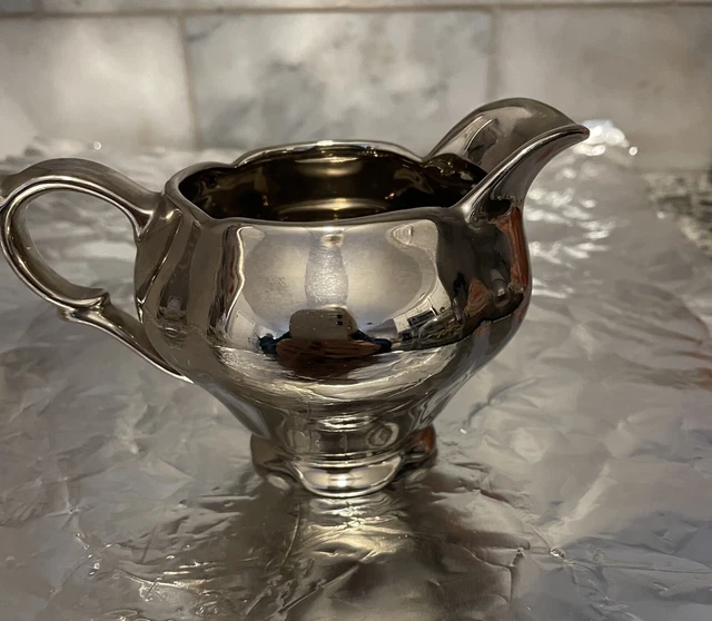 Vintage  Royal  Winton  Grimwades England-Silver Luster Creamer