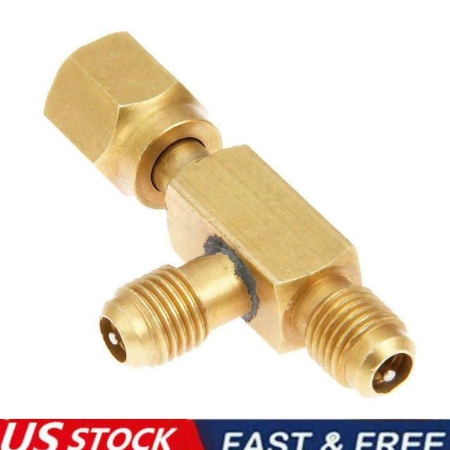 Tee Adapter 1/4X1/4X1/4"SAE Flare Add Micron Gauge Pump Access Set Vacuum Z9Z2,