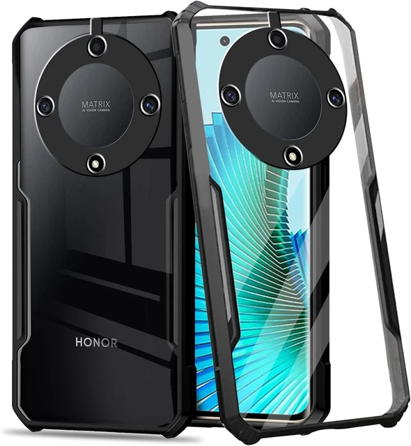 RonRun Custodia per Honor Magic5 Lite/Honor X9a, Cover Trasparente Antiurto Anti-graffio con Morbido Paraurti in TPU Custodia Protettiva - Trasparente