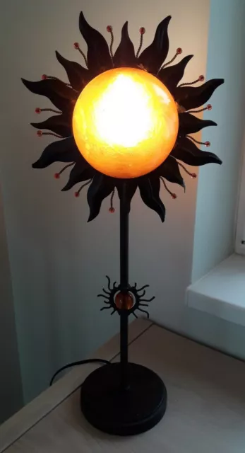 LAMPE VINTAGE FORME Soleil couleur Orange Socle Fonte EUR 25,00 - PicClick  FR