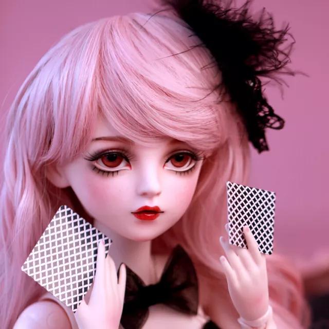 1/3 bambola BJD ragazza giunzione palla vestiti corpo + scarpe + parrucca + occhi aperti + testa trucco