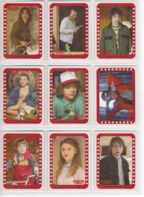 Stranger Things Season 1, Complete Scene Stickers 10 Card Chase set