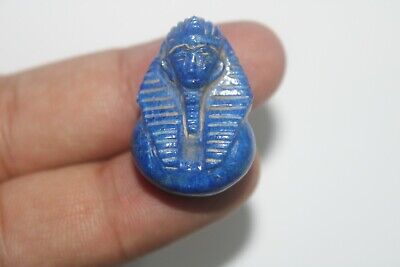 ANCIENT EGYPTIAN, ANTIQUE NEW KINGDOM LAPIS Amulet of King Tutankhamun (20)