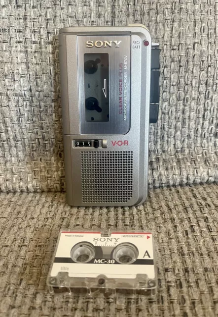Sony Clear Voice Plus Microcassette-Corder M-570V Tested Working