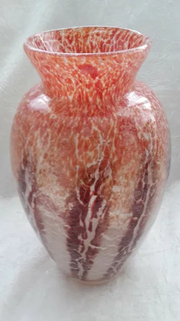 sehr seltene WMF Ikora Vase orangen Pulver Einschmelzung um 1937 Karl Wiedmann 2