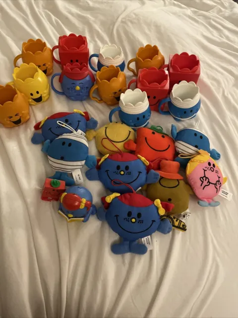 Mcdonalds Happy Meal Mr Men And Little Miss 2021 Soft Toys And 2019 Cups
