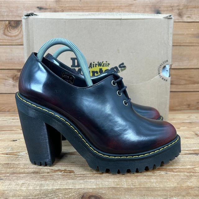 DR MARTENS HEELS Womens Size UK 7 Salome 2 Cherry Red Leather Arcadia Shoes 64.97 PicClick UK
