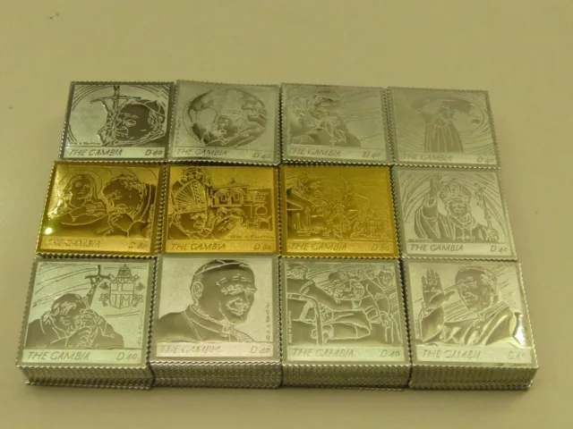 Gambia 240 Gold and Silver stamps pope Johannes Paul II. 2005 -88637