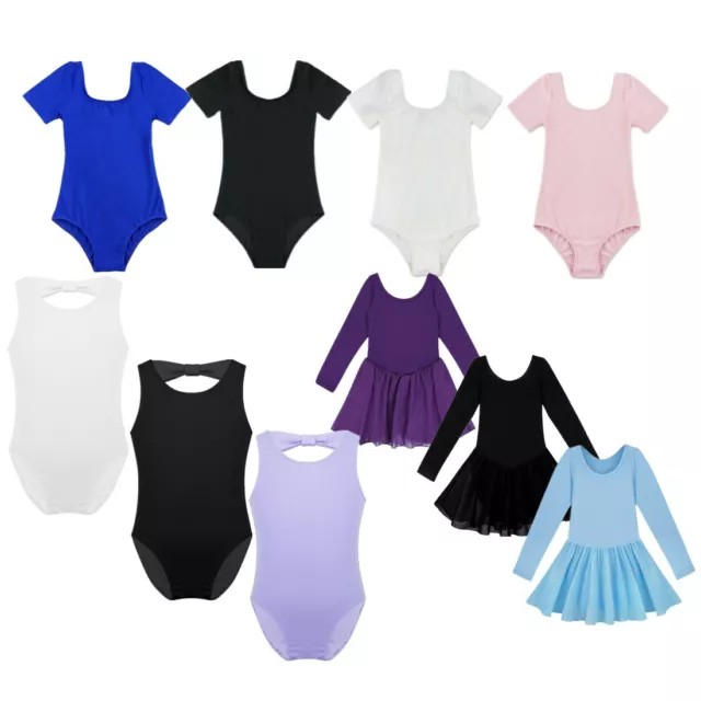 Girls-Gymnastics Ballet Dress Toddler Kids Leotard Tutu Skirt Dancewear Costume