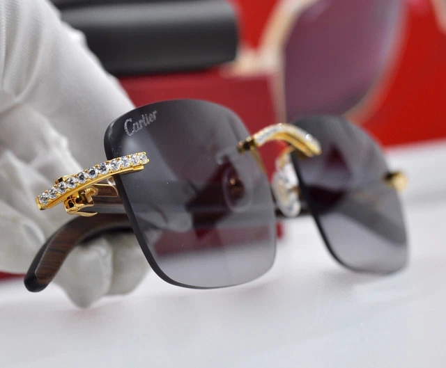 wood frame glasses cartier