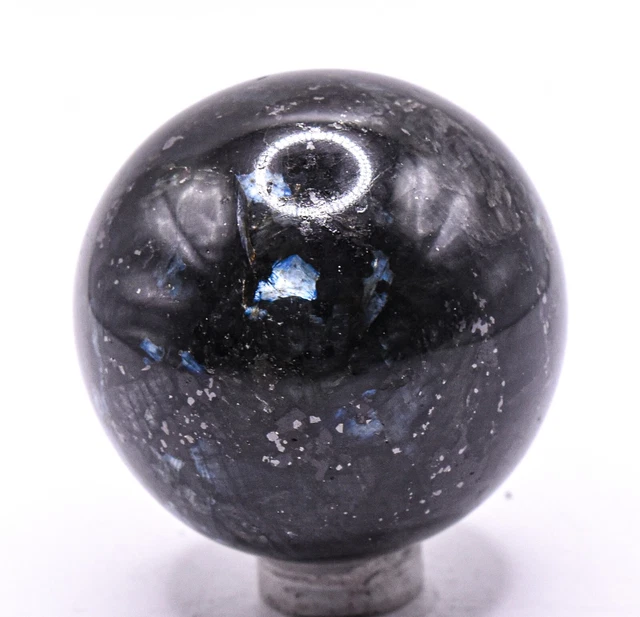 45MM BLEU FLASH Larvikite Monzonite Sphère Poli Cristal Naturel