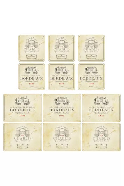 Pimpernel Vin De France Placemats and Coasters Set of 6 Classic Home Design