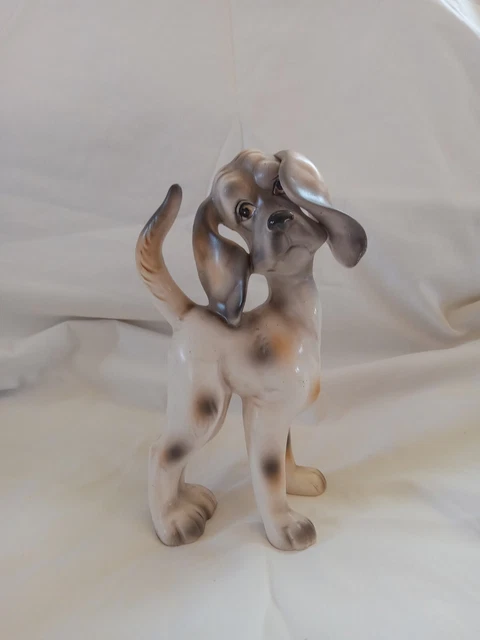 Lefton's Vintage Hound Dog Figurine, Porcelain