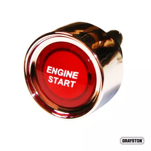 Push Button Red Illuminated 12v Engine Starter Switch GE338R