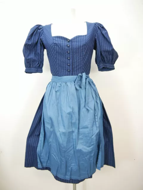 Sportalm blau mit Herzausschnitt bezauberndes Dirndl mit Schürze Gr.36