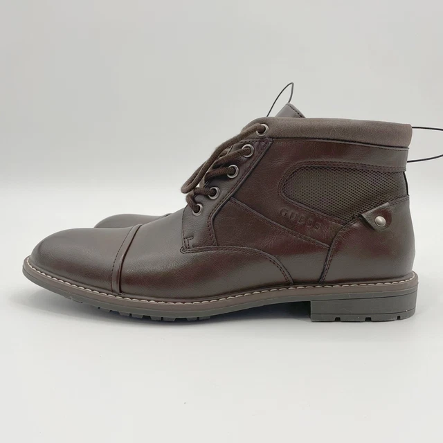 BRAND NEW GUESS Mens Dark Brown Rand Lace Up Zip Closure  display picture 1