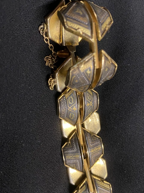 Lot De 2 Anciens Bracelets Or De Tolède, Style Cordon Tressé